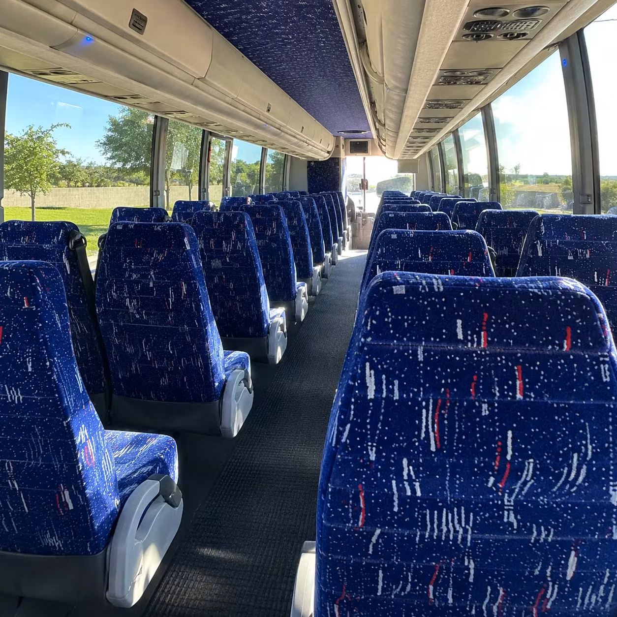 berkeley charter bus rental interior